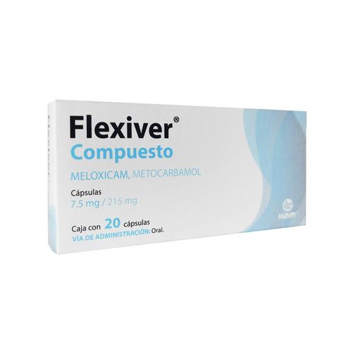 FLEXIVER COMPUESTO MELOXICAM - METOCARBAMOL 7.5 mg / 215 mg Cápsula