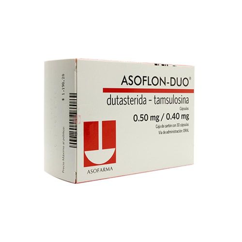 ASOFLON-DUO DUTASTERIDA - TAMSULOSINA 0.5/0.4 mg Cápsula