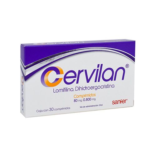 CERVILAN LOMIFILINA - MESILATO DE DIHIDROERGOCRISTINA 80/0.800 mg Comp