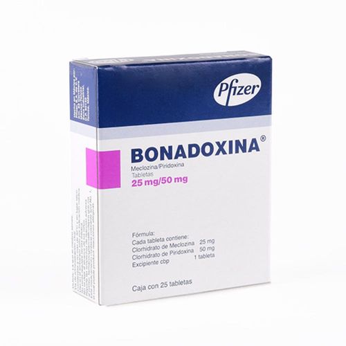 BONADOXINA MECLOZINA - PIRIDOXINA 25/50 mg Tableta