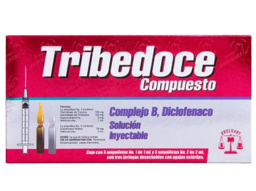 TRIBEDOCE COMP DICLOFENACO - COMPLEJO B 75/100/100/5 mg Solución