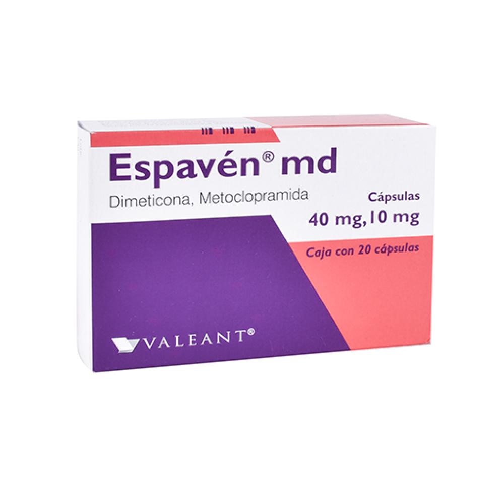 ESPAVEN MD DIMETICONA - METOCLOPRAMIDA 40/10 mg Cápsula