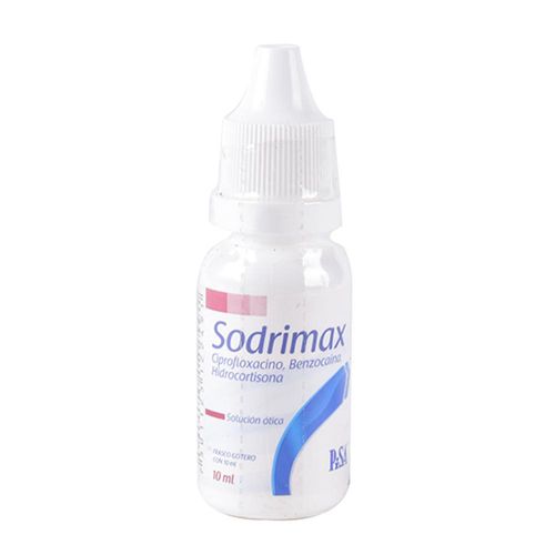 SODRIMAX  CIPROFLOXACINO - BENZOCAINA - HIDROCORTISONA 2/20/10 mg Solu