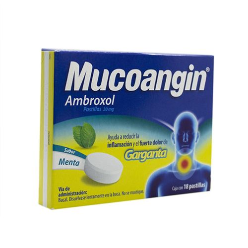 MUCOANGIN MENTA AMBROXOL 20 mg Pastilla