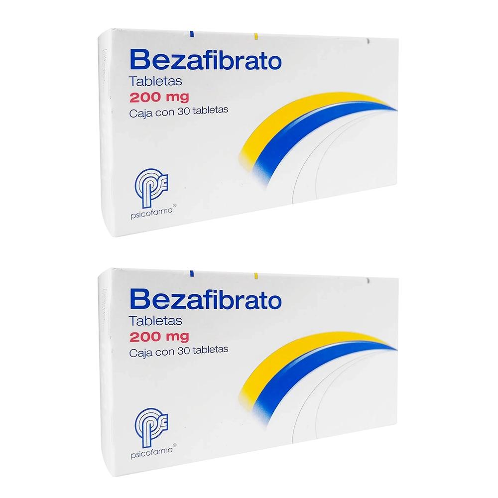 BEZAFIBRATO 200 MG DOS CAJAS CON 30 TABS C/U BEZAFIBRATO 200 mg Tablet