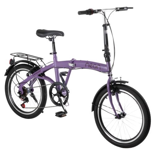 Bicicleta Plegable Vintage R20 7 Velocidades Acero Neon Morado 20