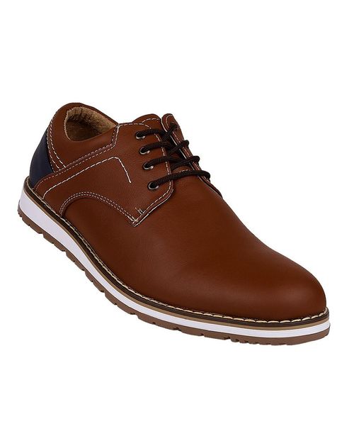 Zapato Hombre Oxford Casual Shedron Piel Stfashion 05104105 Café