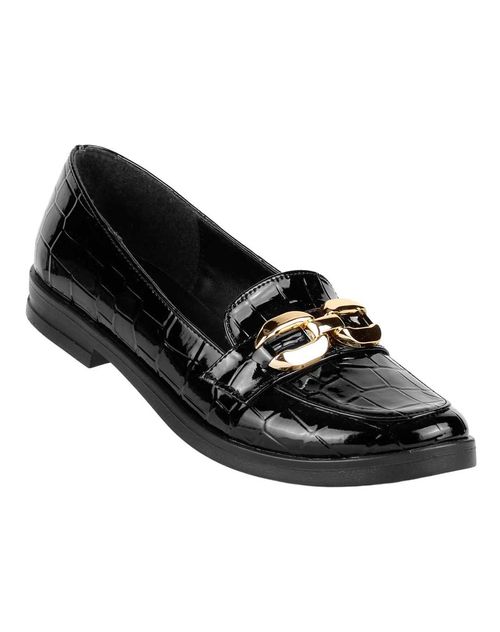 Zapato Mujer Mocasín Casual Tacón Negro Stfashion 00304103