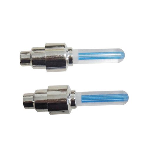 Tapon Valvula Llanta Azul Con Luz Set 12V