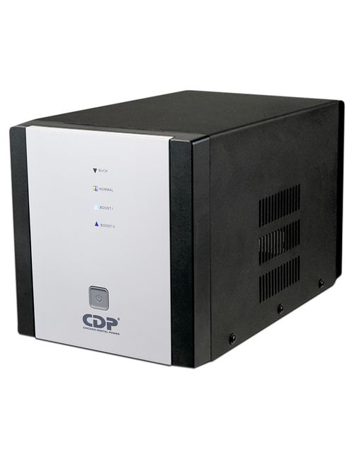 Regulador CDP R-AVR5008 de 5000VA/2500W, 9 Contactos, Color Negro.