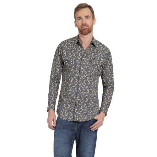 Camisa Vaquera Hombre Wrangler Slim Fit Manga larga 385 Azul marino