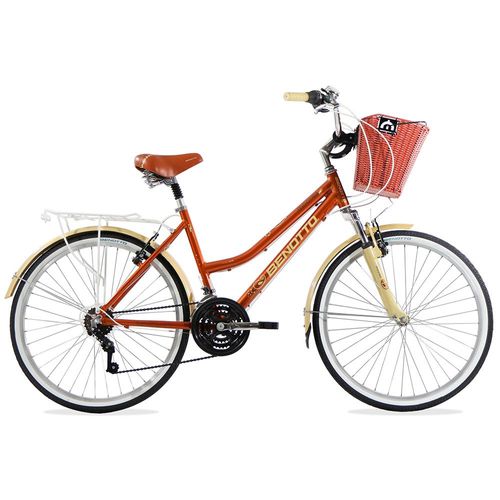 Bicicleta Urbana Benotto Moorea R24 21V Terracota con Crema