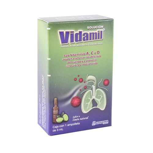 VIDAMIL LIMON RETINOL - VIT C - COLECALCIFEROL 7800 UI / 600 mg / 1200