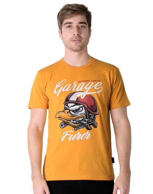 Playera Hombre Moda Camiseta Mostaza Furor 62107030 Amarillo