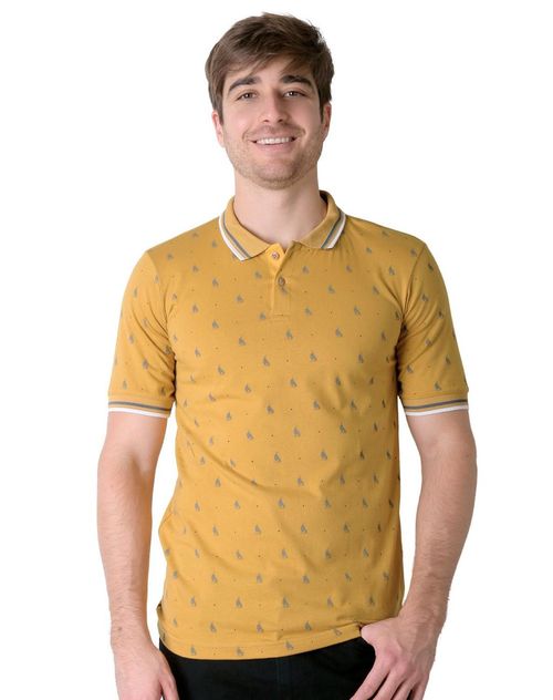 Playera Hombre Moda Polo Mostaza Stfashion 71605005 Amarillo