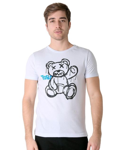 Playera Hombre Moda Camiseta Blanco Stfashion 53205001