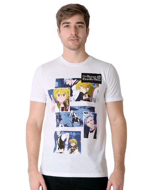 Playera Hombre Moda Camiseta Beige Anime 58205012