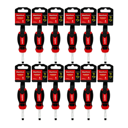 DESARMADOR PLANO 1/4X11/2'' 12 PIEZAS MAPLE TOOLS