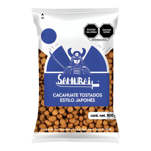 Cacahuate Japonés Samurai Sabor Natural Botana Horneado 900g