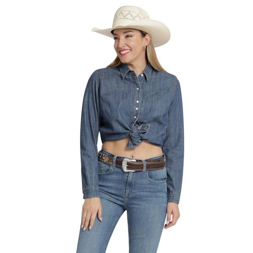 Blusa Vaquera Mujer Wrangler Slim Fit 461 Azul