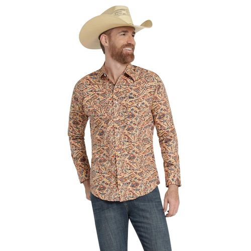 Camisa Vaquera Hombre Wrangler Regular Fit Manga larga 367 Beige