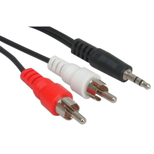 Cable de 2 Plugs RCA a 1 Plug 3.5 mm Steren