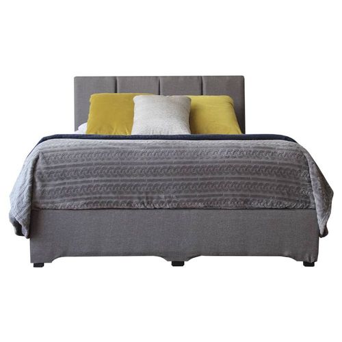 Recamara Napoles King Size Gris Oxford Base Cabecera CIMA