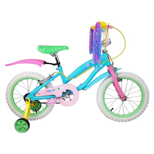 Bicicleta para Niña R16 Llantas Aire y Entrenadoras Macaron Multicolor