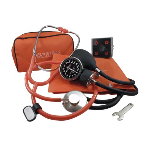 Kit Baumanómetro Aneroide Estetoscopio 5881 Medimetrics - NARANJA
