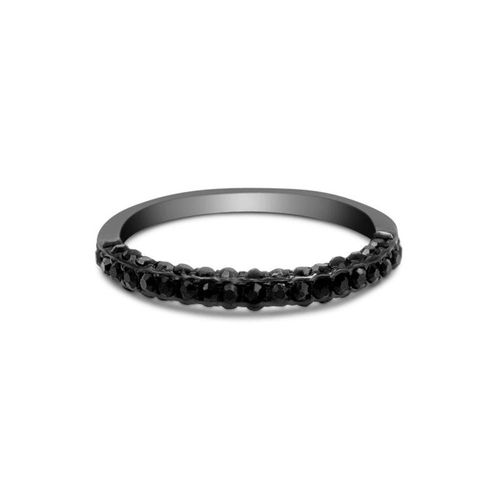 Churumbela Black Babe II acero inoxidable con zirconias negras talla 6