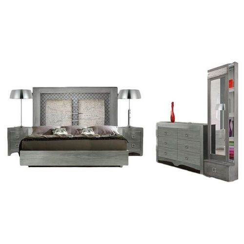 Recamara Da Vinci King Size 5 Piezas - Gris