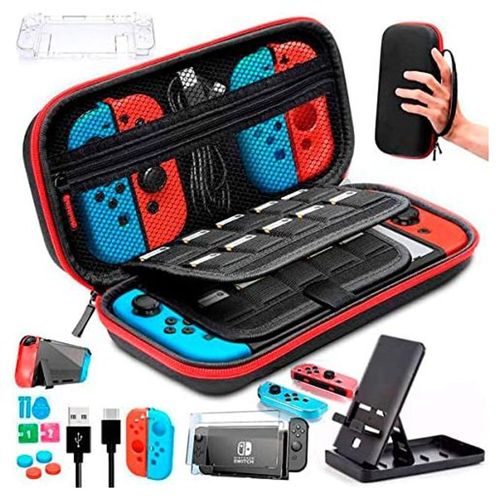 Estuche 16 en 1 Negro Brandtrendy Accesorios para nintendo Switch