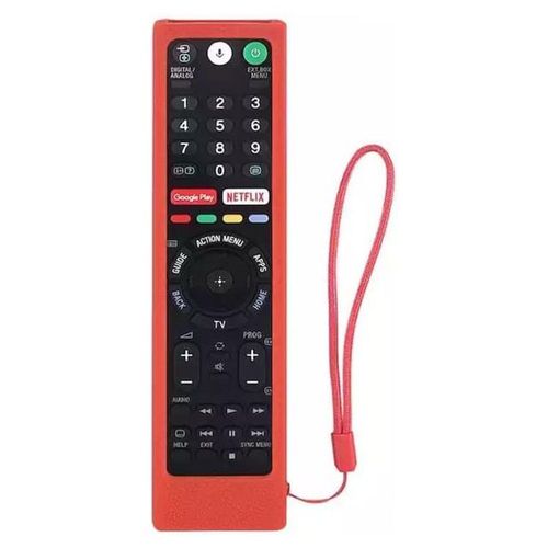 Funda Silicon Control Remoto Sony Smart Tv Rojo