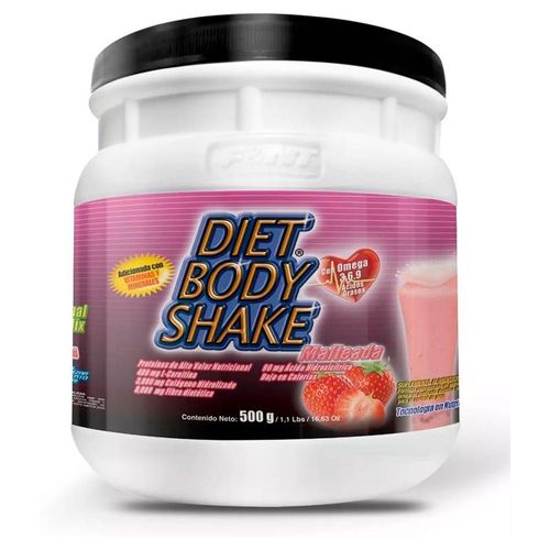 Malteada Dietética Diet Body Shake F&NT 500 gr Sabor Fresa