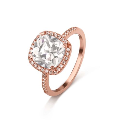 Anillo Mya rosegold hecho de plata .925 bañado en oro rosa 18K talla 5