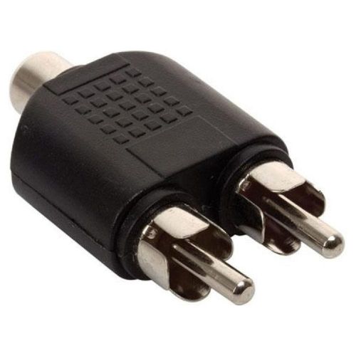 Adaptador 2 Plugs Rca Macho A Jack Rca Hembra Steren