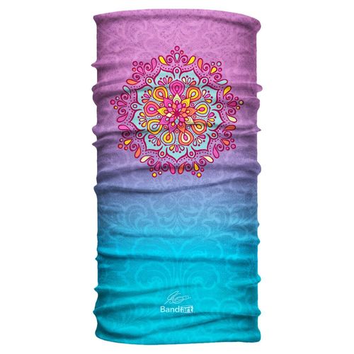 Bandana Multifuncional Tubular Bandart De Rosa Mandala Yoga Tipo Buff