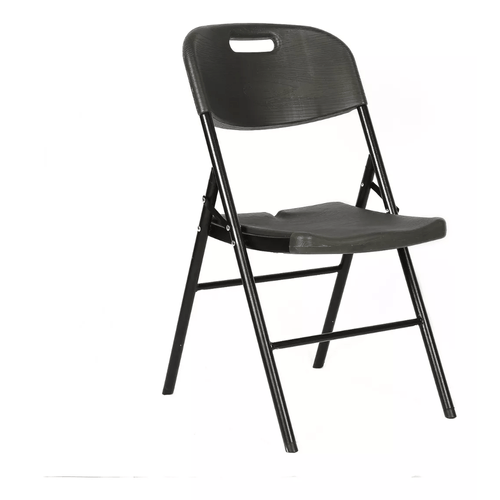 Silla Plegable Comoda Jardin Plastico Fiesta Negro 1 Pza