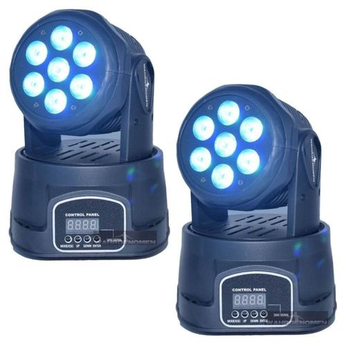 Par De Cabeza Movil Wash Led 7 Led 15w Disco Dmx Robotica