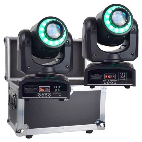 Set 2 Cabeza Movil Spot Led 60w Disco Dmx Con Case Robotica