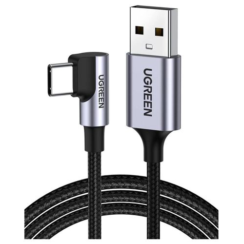 Cable Usb C 90 Grados 2m Ugreen 18W Carga Rápida Gris