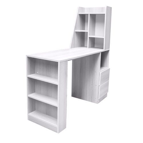 Escritorio Home Office con Repisas Bossa Rivia Blanco