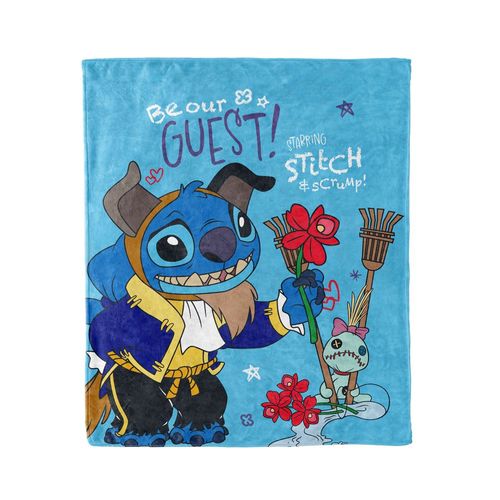 Cobertor Frazada Stitch Flores