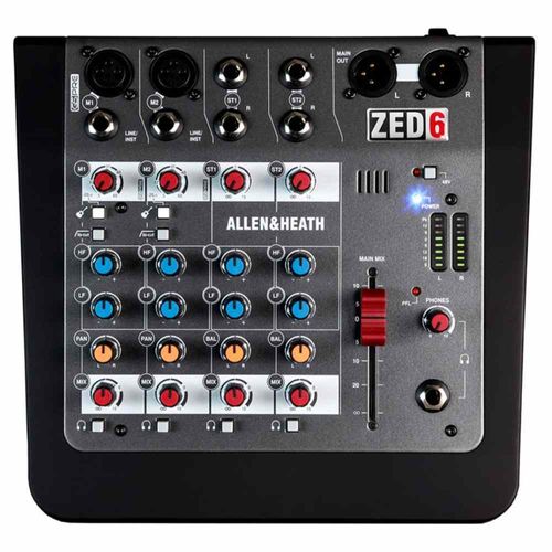 Mezcladora pasiva ALLEN&HEATH ZED-6 Fuente Phantom/6 ch