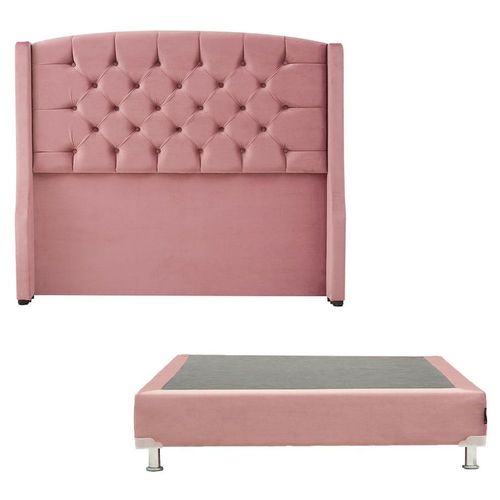 Cabecera Queen Size Dicasa Sitka Palo de Rosa + Box Dicasa Dante RGH