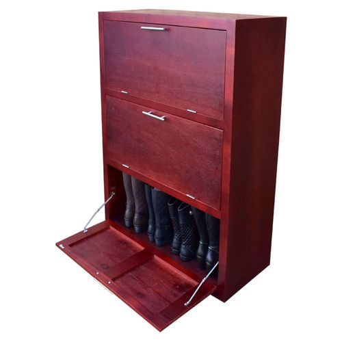 Mueble Zapatero 24 pares + Espacio Botas Caoba