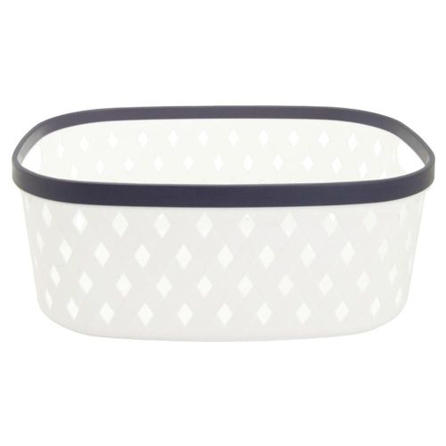 Canasta de plástico grande con asas ovalada 37 x 15 x 25.5 cm