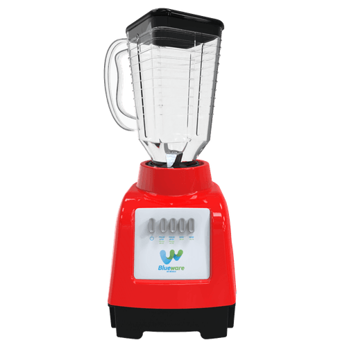 Licuadora Blueware 400 Watts Roja Vaso de Plastico 1.25 lts.