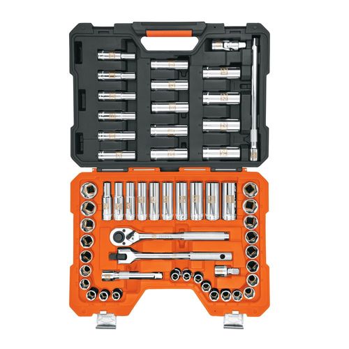 Juego de 56 herramientas Truper para mecánico JD12X56MP naranja