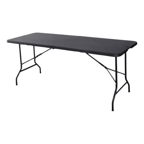 Mesa Tablón Plástico Negro Jardín Plegable 1.8 Portafolio